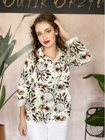 Bluza bawełniana z kapturem oversize łapacz - Włochy